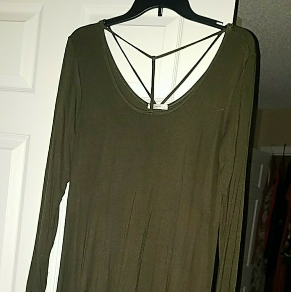 Strappy Olive green dress. Small from a boutique - Picture 2 of 3
